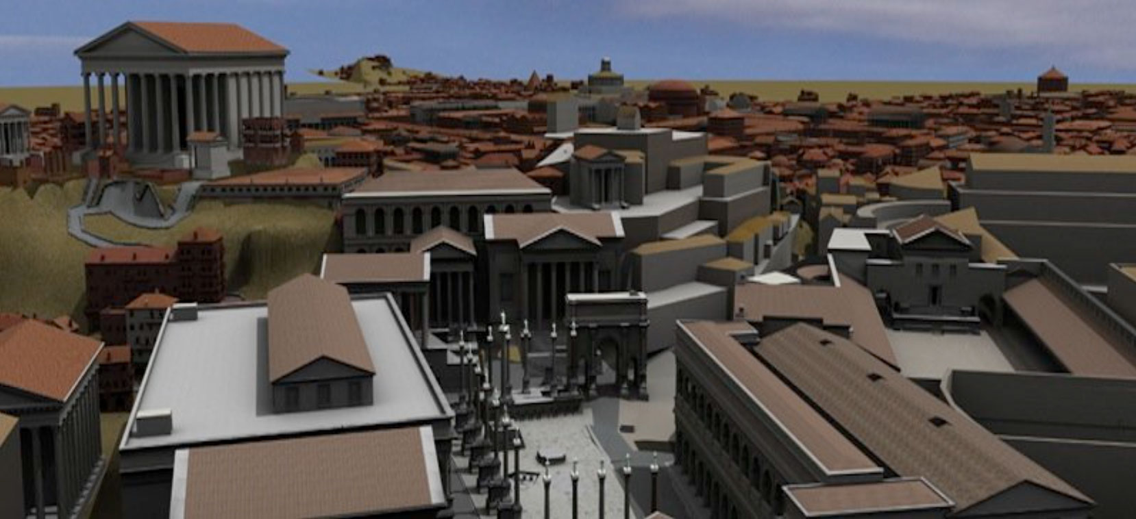 Screenshot of Rome Reborn project.