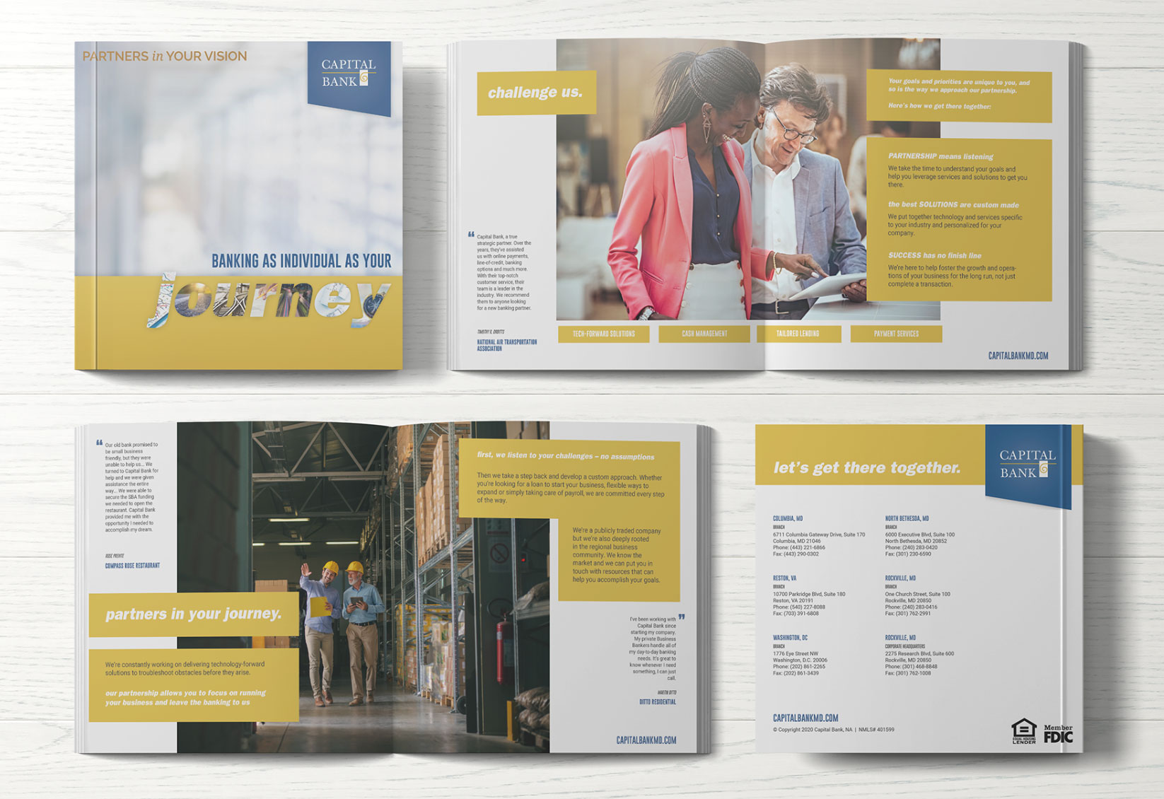 Image of a bank brochure design. 