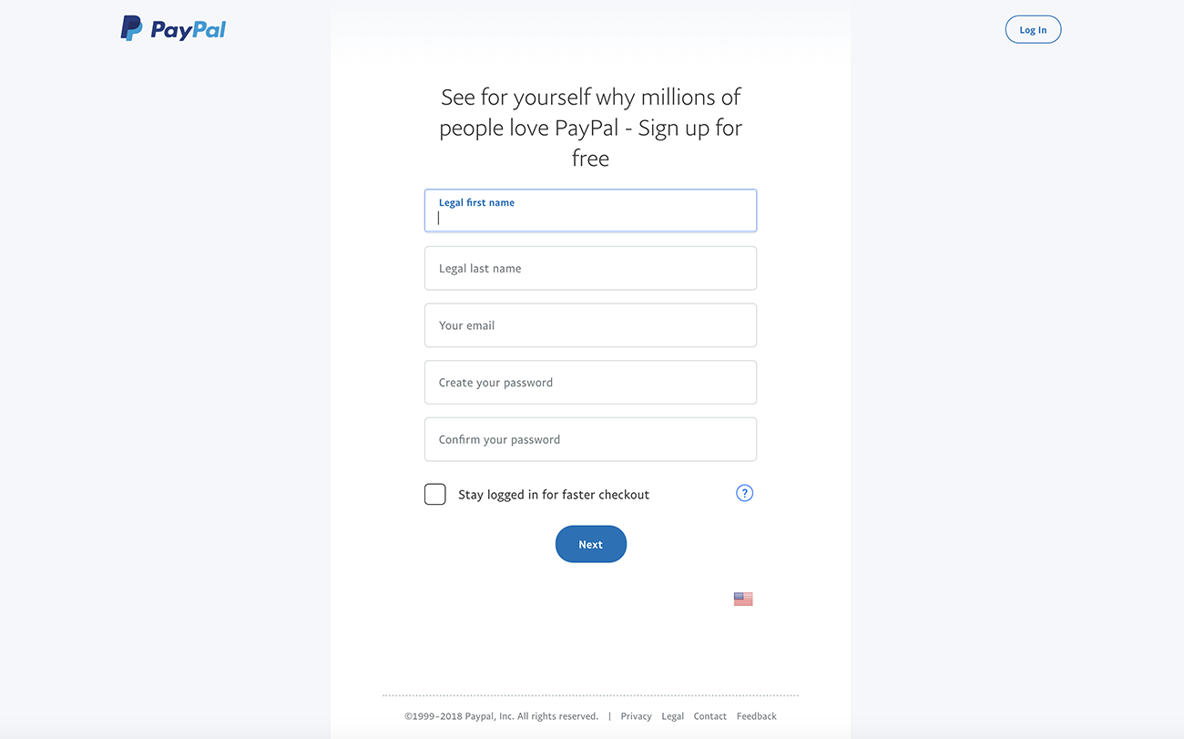 Paypal microcopy