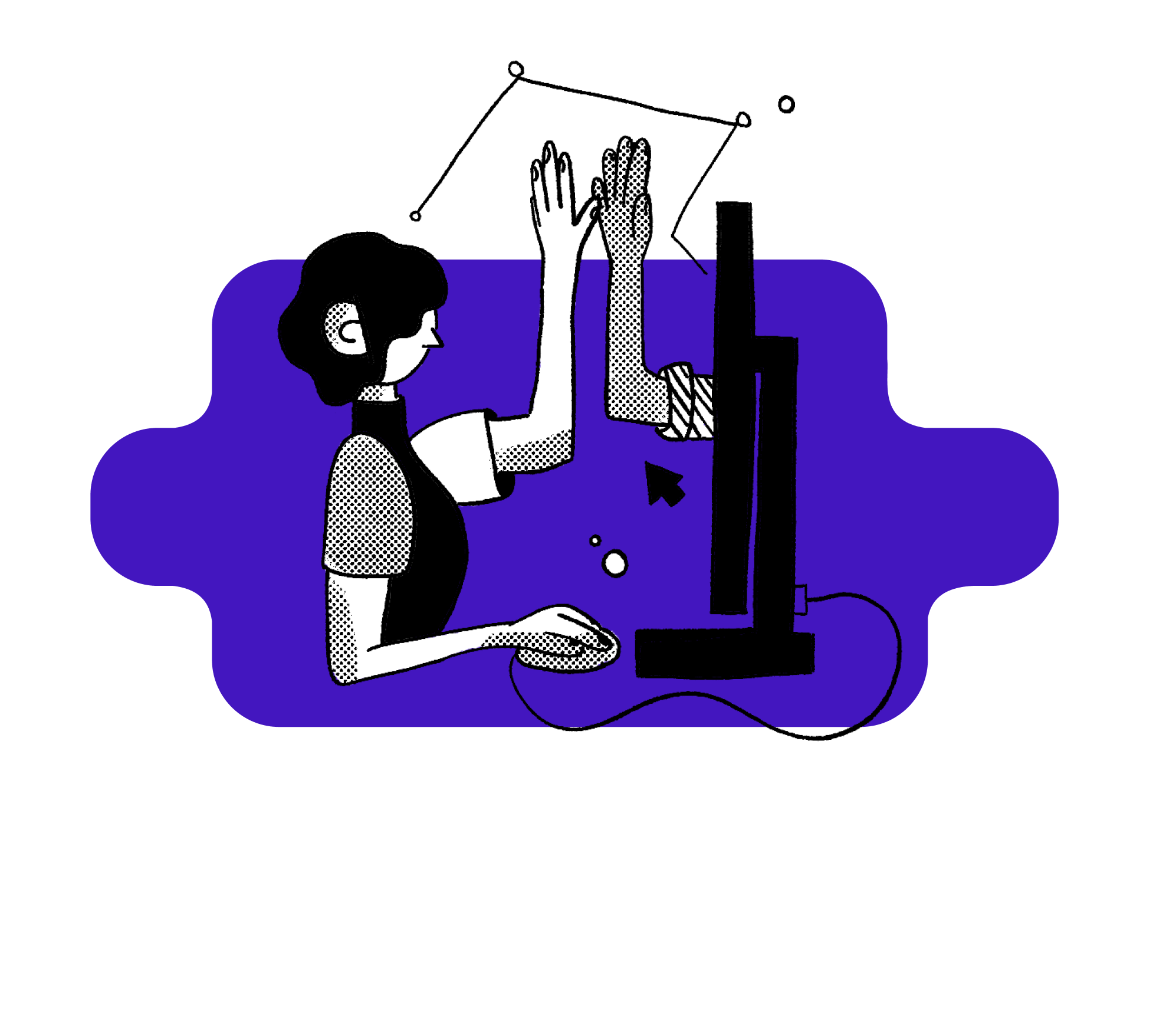 Illustration of person learning design