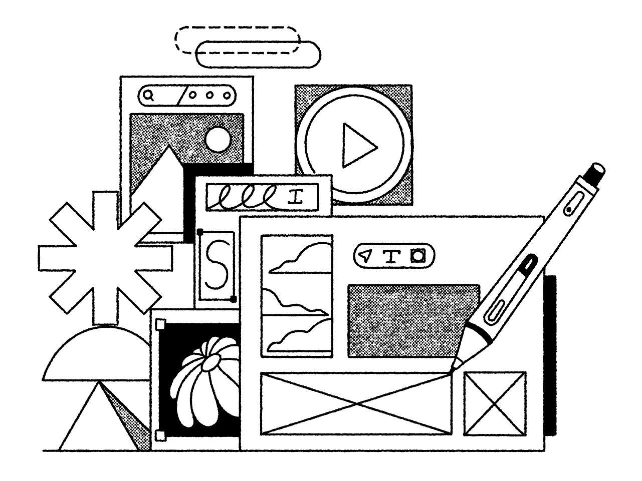 Illustration of UX elements