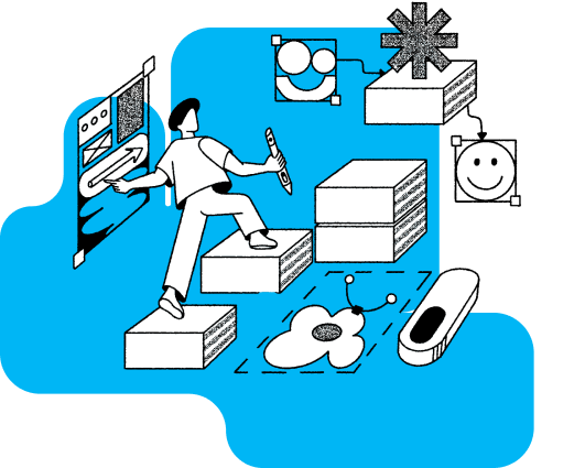 Illustration of person learning data-driven design