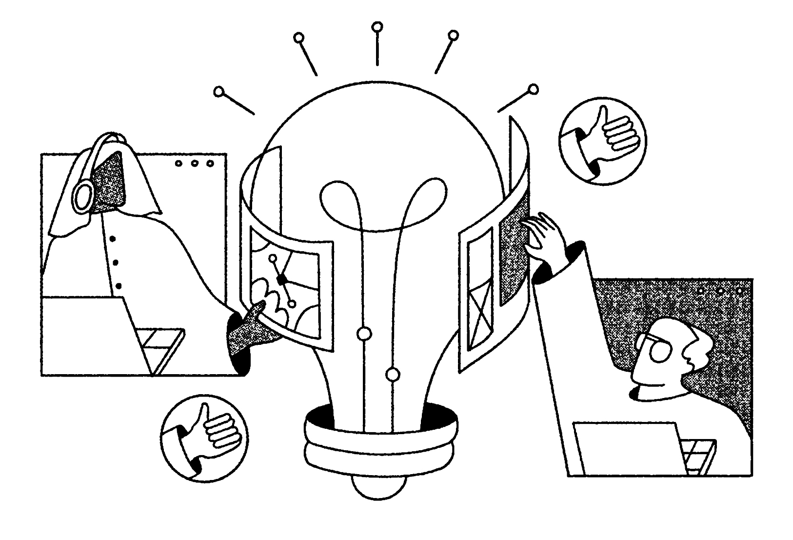 Illustration of UX elements