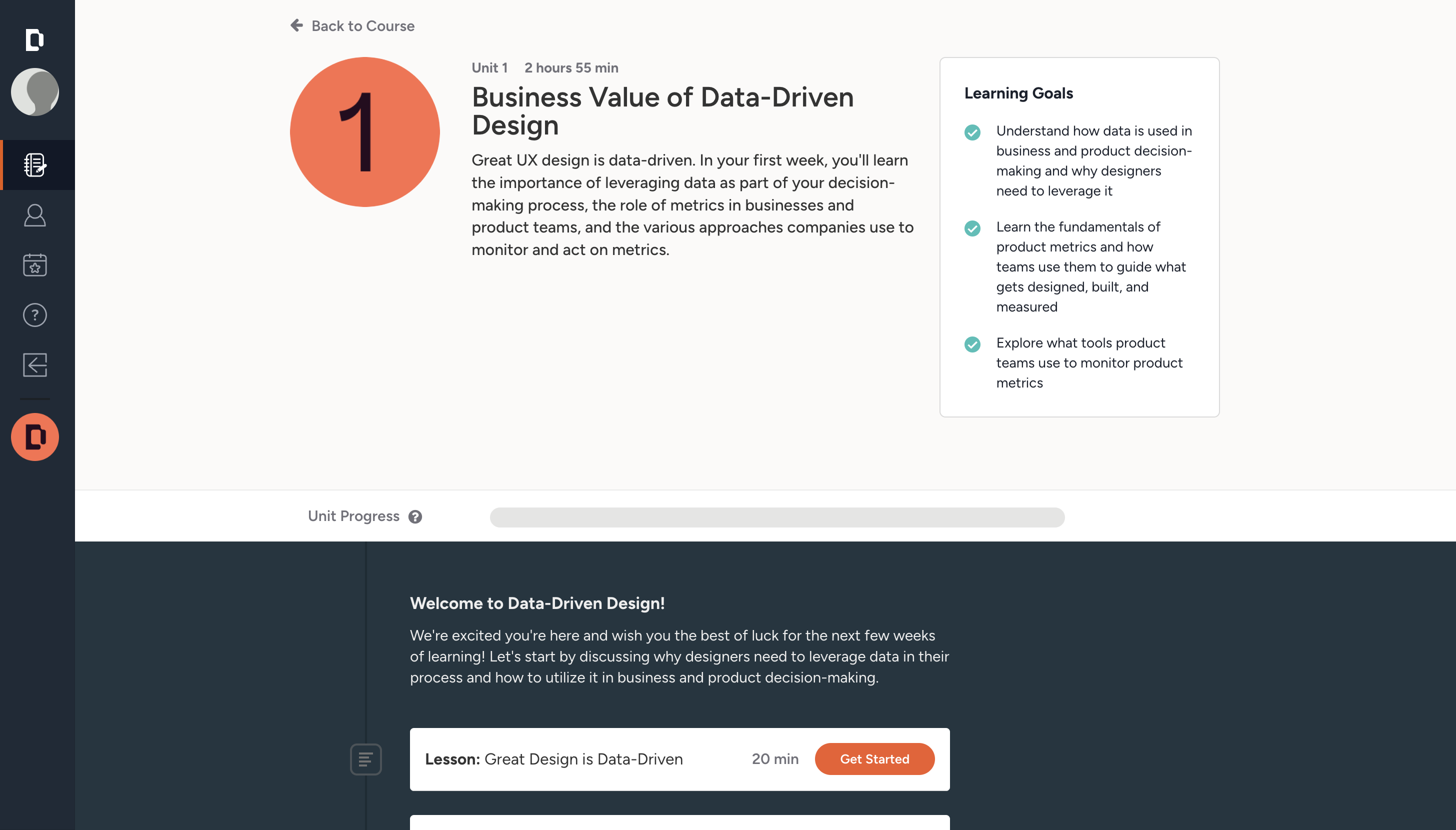 Sample unit page from Data-Driven Design